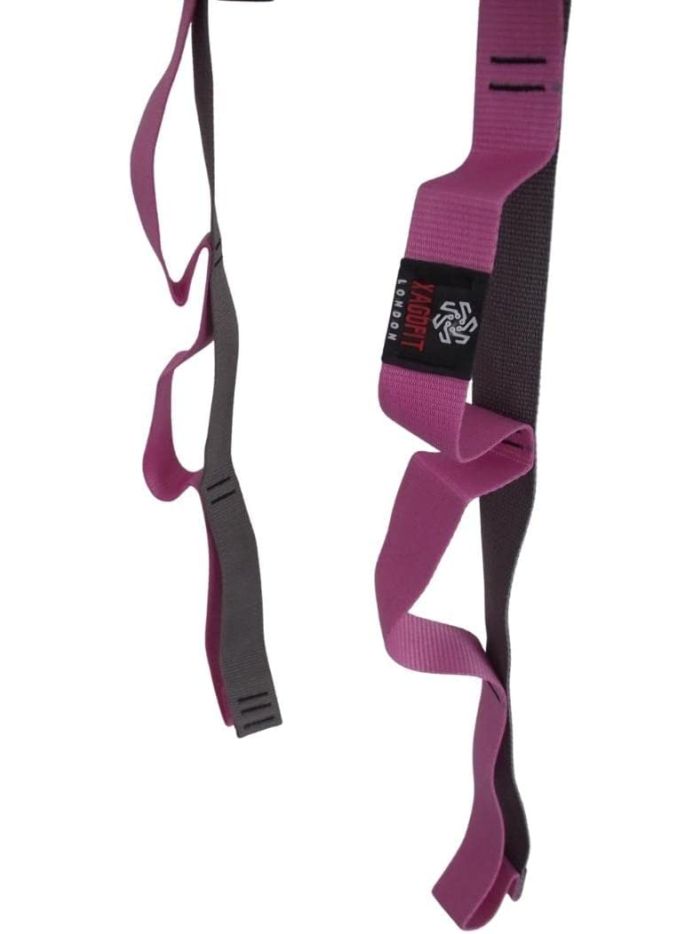 XAGOFIT Yoga Stretch Strap with Multi Loops - Adjustable Exercise Band