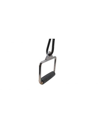 METAL STIRRUP HANDLE WITH RUBBER GRIPS | D HANDLE FOR CABLE MACHINES, MULTI-GYMS, AND WEIGHT LIFTING